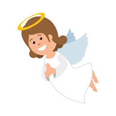 cute angel manger character vector illustration design