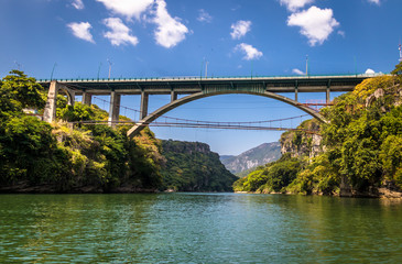 Fototapeta na wymiar Bridge over the Sumidero Canyon - Chiapas, Mexico