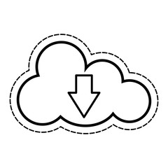cloud computing technology icon vector illustration graphic design