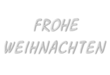 The phrase in German. Frohe Weihnachten. Snowflakes