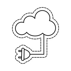 cloud computing technology icon vector illustration graphic design