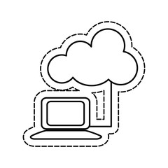 cloud computing technology icon vector illustration graphic design