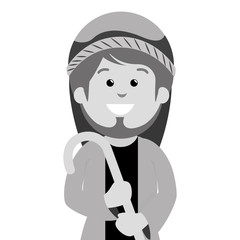 saint joseph manger character vector illustration design