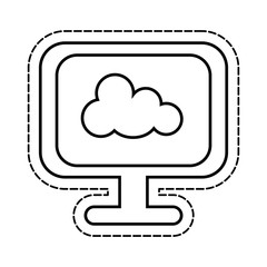 cloud computing technology icon vector illustration graphic design