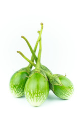 Thai eggplant isolated on white background.