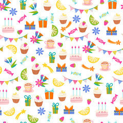 Birthday seamless pattern.