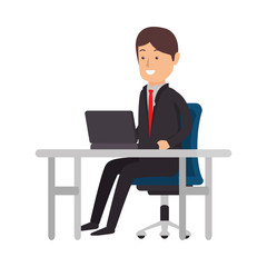 avatar person working icon vector illustration design