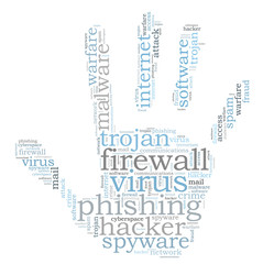 Firewall Virus word cloud