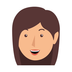 young woman avatar character vector illustration design