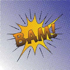 Colourful comic book style explosion vector effect