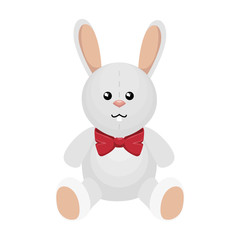 cute rabbit character isolated vector illustration design