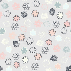 Hand-drawn backgrounds with flowers