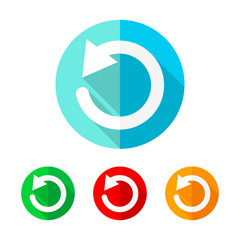 Set of colored update icons. Vector illustration..