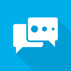 Chat bubble icon. Vector illustration.