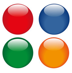 Vector illustration of colored glossy buttons, pulsanti colorati vettoriali