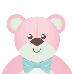 cute bear teddy isolated icon vector illustration design