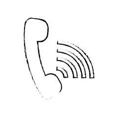 telephone call center icon vector illustration graphic design