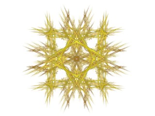 Abstract fractal with yellow pattern