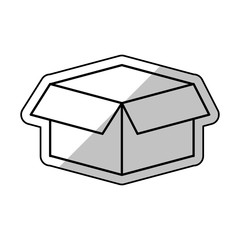 Delivery box package icon vector illustration graphic design