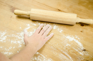 Chef preparations for baking