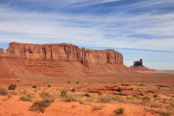 Monument valley in Navajo Tribal park in USA