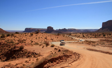 Monument valley in Navajo Tribal park in USA