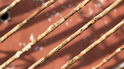 rusty pieces of iron as a background