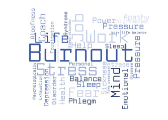 Burnout word cloud