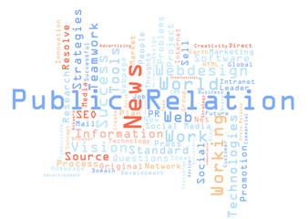 Public relations word cloud