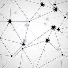 Abstract network, technology communication, molecule structure. Vector design