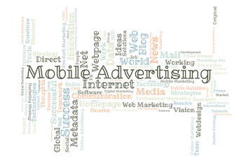 Mobile Advertising word cloud