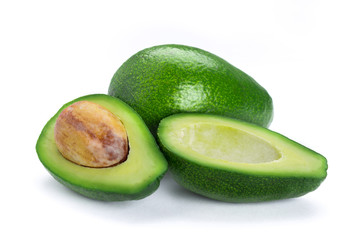 avocado on a white background