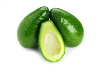 avocado on a white background