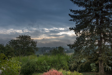 Sky at fall dark clouds