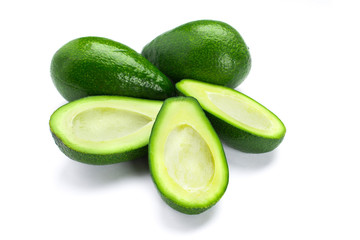 avocado on a white background