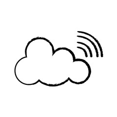 cloud computing technology icon vector illustration graphic design