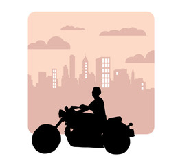 Motocycle retro vintage vector illustration