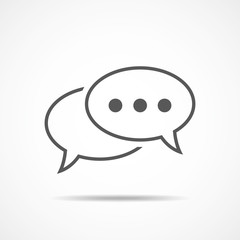 Chat bubble icon. Vector illustration.