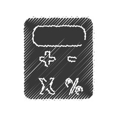 calculator math gadget icon vector illustration graphic design