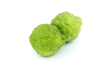 Bergamot fruit, Bergamot isolated on white background.