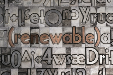 Renewable created with movable type printing