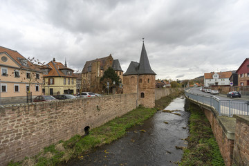 Street view of a medieval town Buedingen