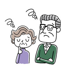シニア夫婦：がっかりする、困る
