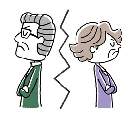 シニア夫婦：不仲、離婚
