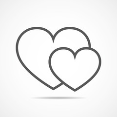Heart outline icon. Vector illustration.
