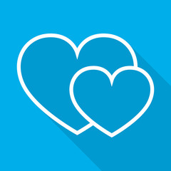 Heart outline icon. Vector illustration.