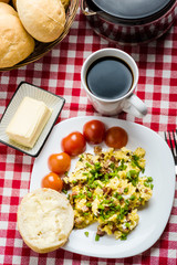 scrambled eggs with sausage