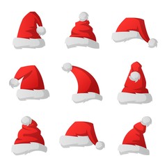 Santa christmas hat vector illustration. - 127533012