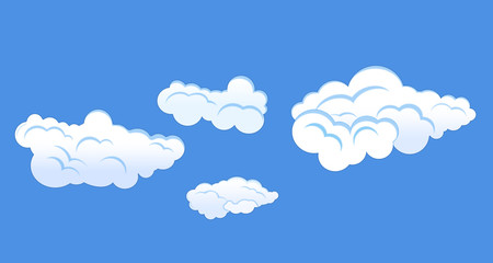 Obraz premium Wolken Comic Hintergrund 