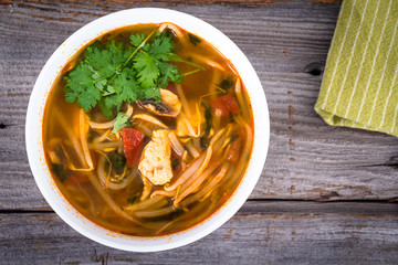 asian chicken tomyum soup
